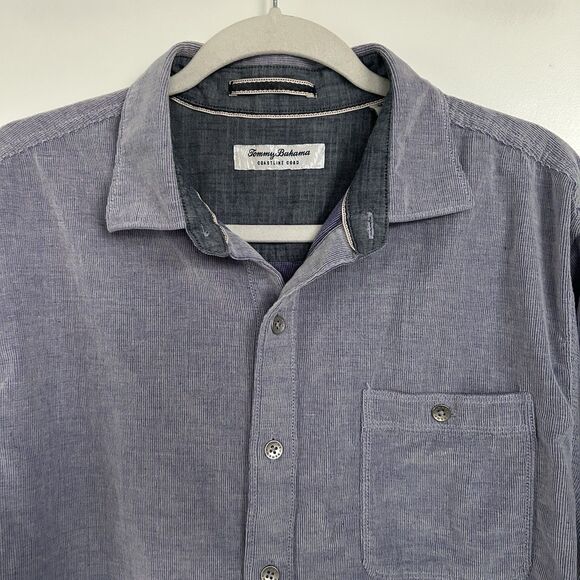 Tommy Bahama Mens Coastline Cord Shirt Sz M Corduroy Button Down Purple Lilac - Picture 1 of 11
